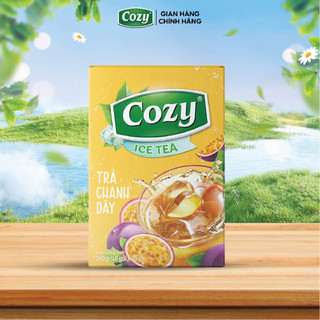 Trà Chanh Dây Cozy Hòa Tan Ice Tea (240gr x 16 gói) Hương Vị Chua Ngọt, Tươi Mát Tiện Lợi Tiện Lợi Pha Chế