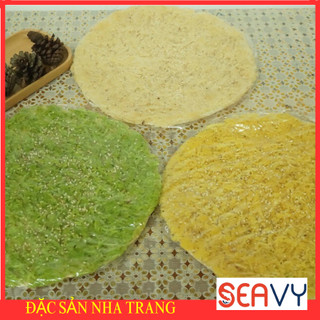 🥥 Bánh tráng dừa non 3 vị lá dứa, sầu riêng, dừa truyền thống gói 220 gram - Seavy Nha Trang🥥🌽