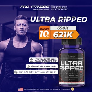 Viên uống giảm cân đốt mỡ Ultra Ripped Ultimate Nutrition - Chống oxy hóa và làm đẹp da (Lọ 90 Viên)