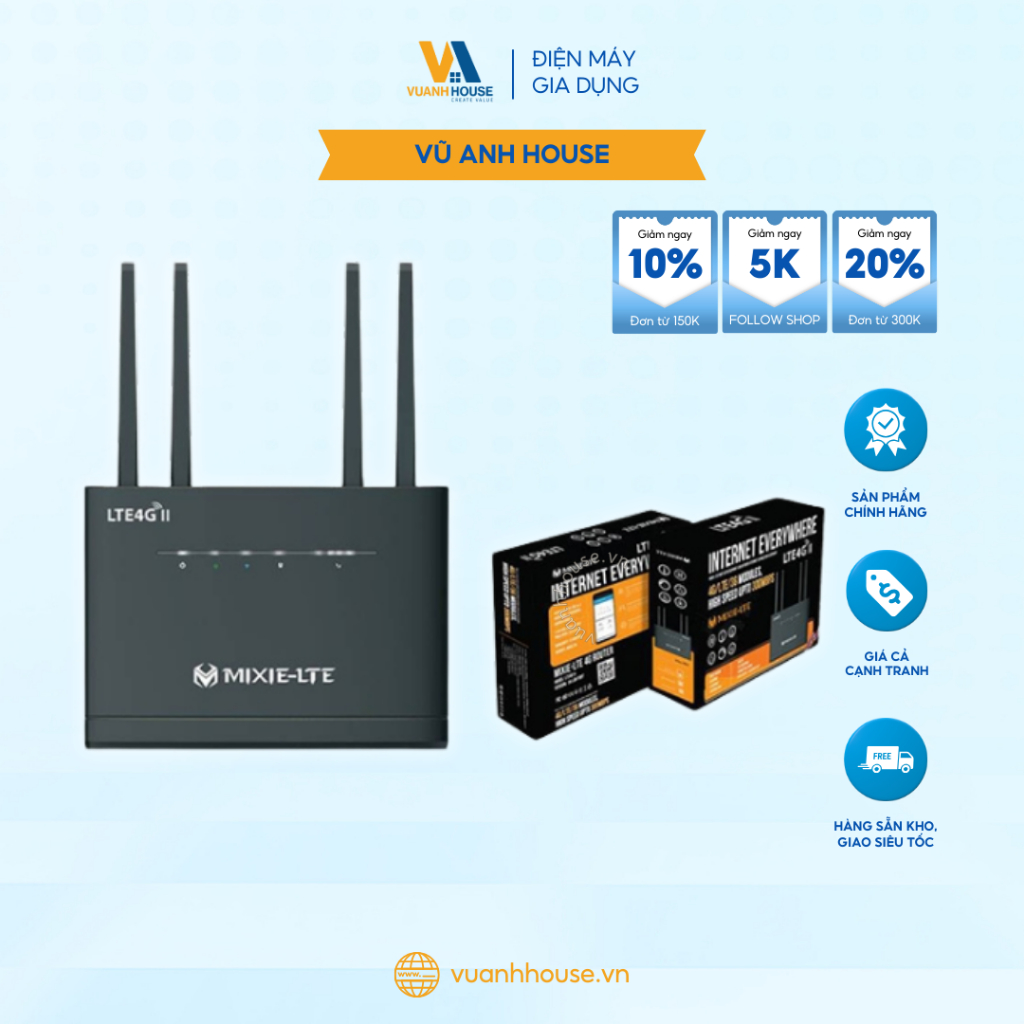 Bộ Phát 3G/4G Wifi MIXIE-LTE 4G: Kết Nối Mạng Không Giới Hạn