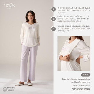  Bộ quần áo mặc tại nhà phối màu sắc in họa tiết chất liệu ngăn mùi hiệu quả cho mẹ bầu và sau sinh