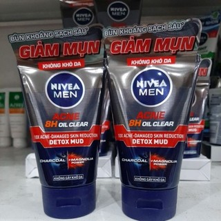 Sữa rửa mặt Nivea Men Bùn khoáng Ngừa mụn 100g (bùn đỏ)