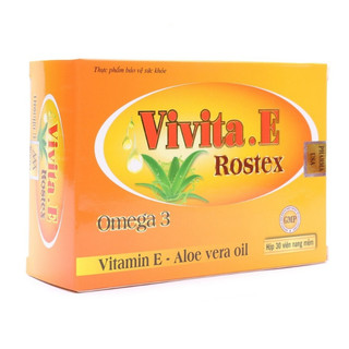 Viên uống Vivita. E bổ sung vitamin e cho da, hoa cúc,(100mg) kèm tinh chất nha đam, đẹp da, sáng da mờ thâm hộp 30 viên