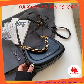 Túi xách nữ phối quai xích túi đeo chéo đẹp xinh dáng bầu đi chơi thời trang PK 698