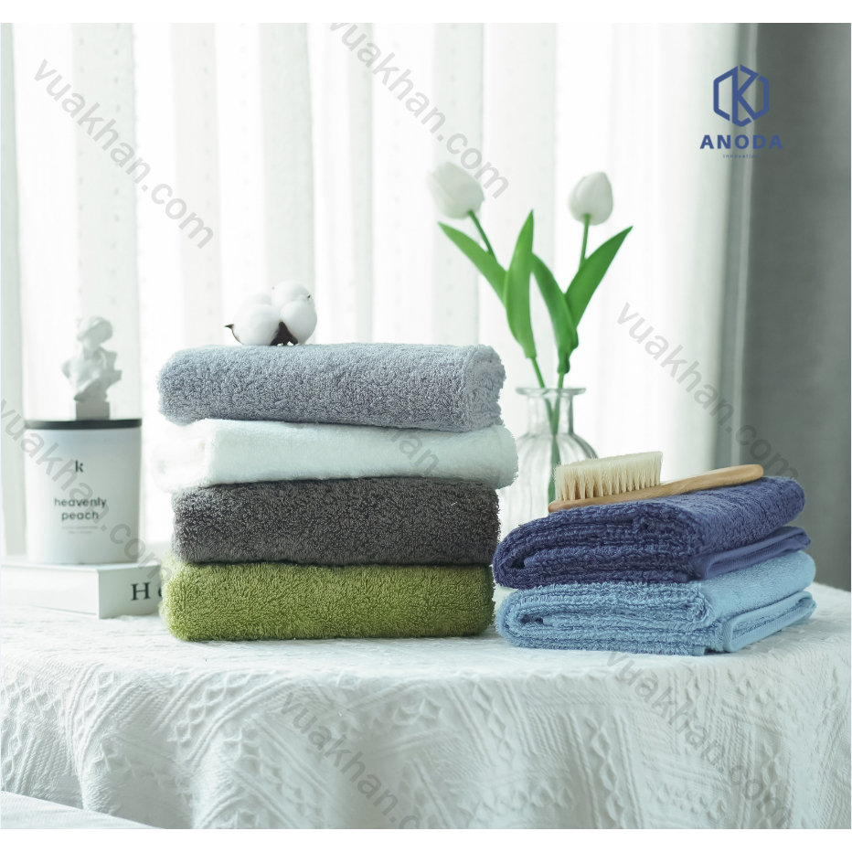 Khăn Tắm Xuất Hàn Set 3 cái Khăn 40x80cm Trọng lượng 170gr 100% Cotton Cao Cấp Sợi chải kỹ  Anoda