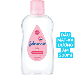 Dầu mát xa Johnson’s Baby Oil dưỡng ẩm cho bé 200ml