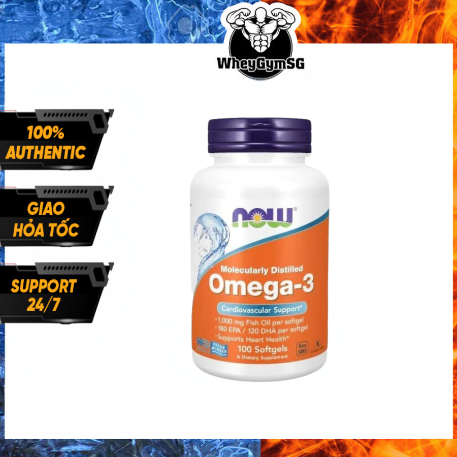 Omega 3 Bổ Sung Giúp Đep Da Chống Lão Hóa Sáng Mắt Dầu Cá Omega3 Fish Oil NOW Omega 3.