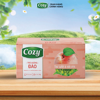 Trà Hương Đào Cozy Túi Lọc (50gr x 25 túi lọc) Hương Đào Tự Nhiên, Vị Chua Ngọt Dễ Uống, Thư Giãn, Hài Hoà