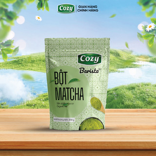 Bột Matcha Cozy Organic Tea 200gr Thơm Vị Trà Xanh Dịu Nhẹ, Dễ Uống, Dùng Trong Pha Chế, Làm Bánh, Làm Đẹp