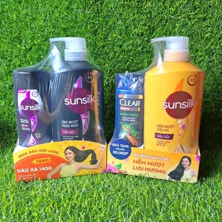 Dầu gội Sunsilk chai 650g (Kẹp KM Dầu 140g)