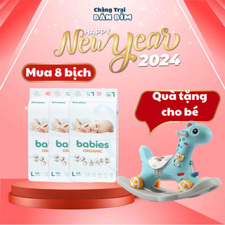  Tã Bỉm Babies Organic siêu thấm hút, tinh chất lô hội an toàn, kháng khuẩn, MIX size