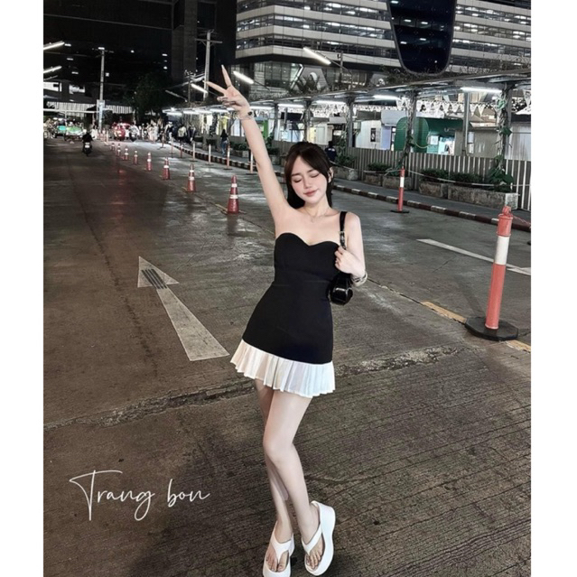 Váy đi biển váy cúp ngực váy nữ dự tiệc sang chảnh chất đẹp chuẩn form mẫu mặc HN DESIGN | BigBuy360 - bigbuy360.vn