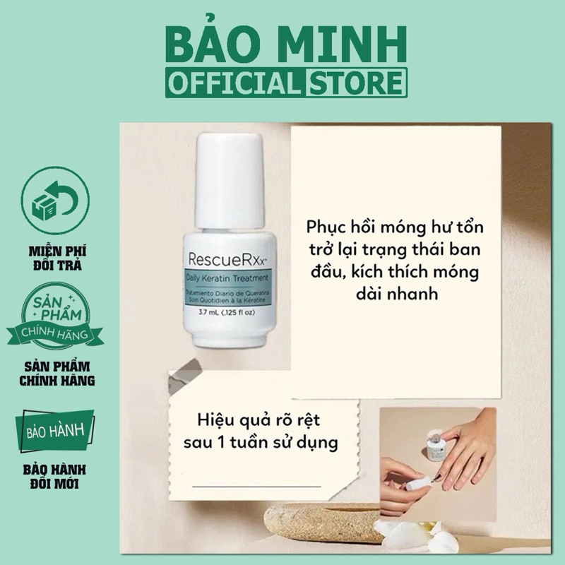 Tinh chất dưỡng móng phục hồi hư tổn CND- Dưỡng cứng móng CND RescueRXx 3,7ml CHÍNH HÃNG
