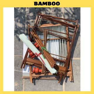 Lồng chim chào mào tự ráp lồng Ép Mộc Phíp chào mào chất liệu trúc già xử lý mọt kèm nan cáp quang chắc chắn bền đẹp