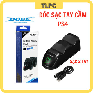 Dock sạc tay cầm PS4 đế sạc tay cầm chơi game Dualsense chính hãng DoBe phụ kiện sạc không dây giúp bảo vệ pin bh 3t
