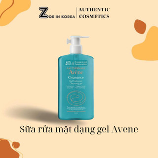 Sữa rửa mặt dạng gel sạch nhờn, ngừa mụn cho da nhạy cảm Avene Cleansing Gel 400ML