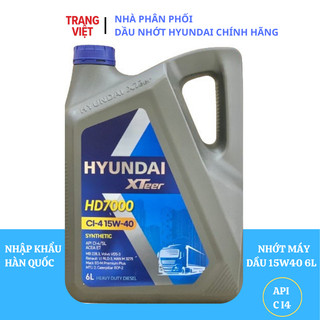 Nhớt động cơ máy dầu  HYUNDAI XTEER HD7000 15W40- 6L