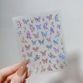 Sticker bướm lụa tomoni Sticker dán móng tay nail lụa Tomoni cao cấp