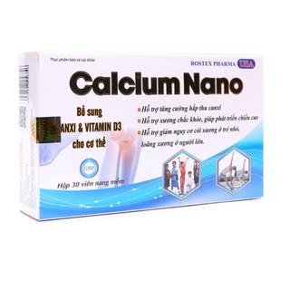 Calcium nano bổ sung canxi phòng ngừa loãng sương, phát triền chiều cao 30viên