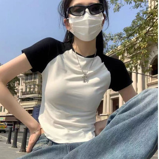 Áo raglan kiểu dáng baby tee phối vạt bầu nữ - Thun body dáng ôm bánh bèo tiểu thư hotgirl phong cách hàn quốc peonyb