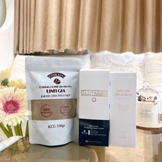 Combo dưỡng trắng cao cấp sữa tắm dưỡng trắng Glutanex 300ml + Kem kích trắng nâng tone Filter tone up cream 100gr