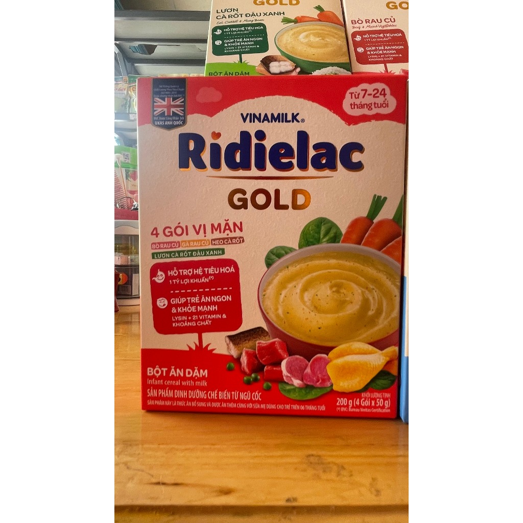 Bột ăn dặm Ridielac gold đủ vị cho bé