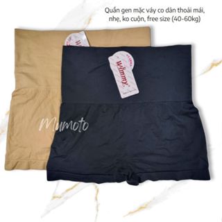 Quần lót đùi mặc váy, quần gen bụng định hình làm bụng phẳng tạo eo thon chất cotton bản lưng lớn QG6103