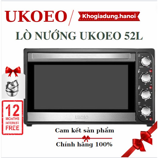Lò nướng Ukoeo 52L (bản nội địa), Lò Nướng Bánh, Nướng Thịt, Chiên Không Dầu - Sỉ Gia Dụng Trần Hằng