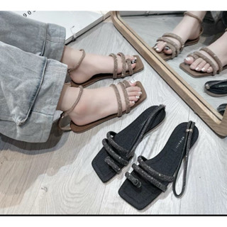 Sandan Nữ Xỏ Ngón 2 Dây Ngang Xoàn cao 1cm