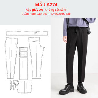 RẬP GIẤY A0 QUẦN NAM CẠP CHUN A274 (KHÔNG PHẢI BÁN QUẦN ÁO)