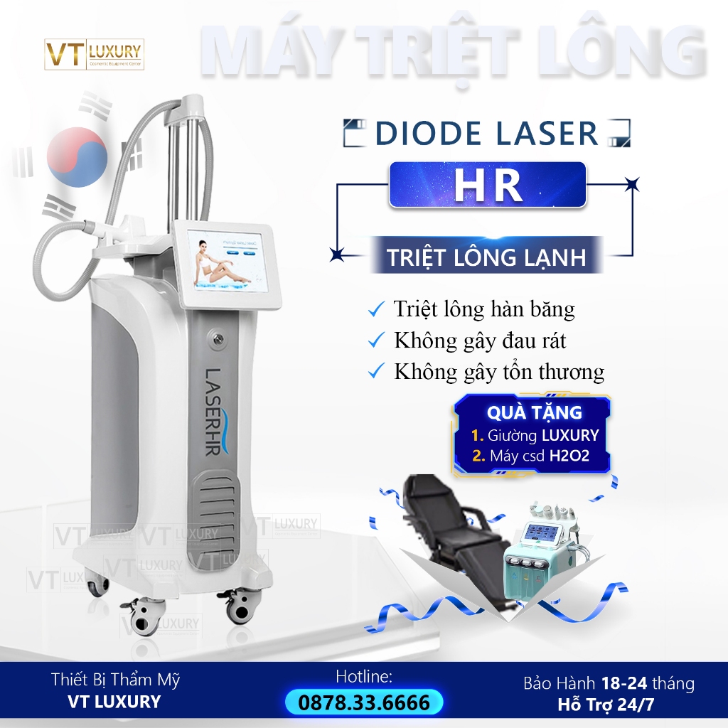 Máy Triệt Lông Lạnh Diode Laser 808 HR Mẫu Mới nhất 2023