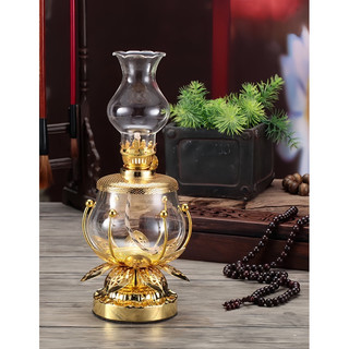Đèn dầu cát tường cánh sen cao 25cm