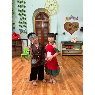 Bộ áo bà ba cho bé (KÈM KHĂN)