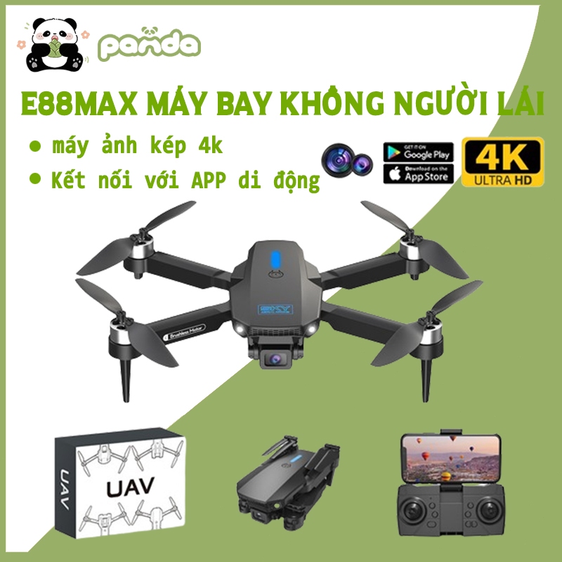 Flycam E88 Max 2024,Drone camera 4k mini Máy Bay Flycam trang bị camera kép 4k,Cuộn 360°,ảnh cử chỉ,Drone camera 4k