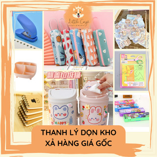 [SALE] Cuộn băng keo kim tuyến, Thùng rác để bàn, túi bút canvas, sticker
