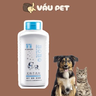 Sữa tắm khô cho chó, mèo, thỏ BOBO 170g - Bột tắm khô cho chó mèo Vẩu Pet Shop