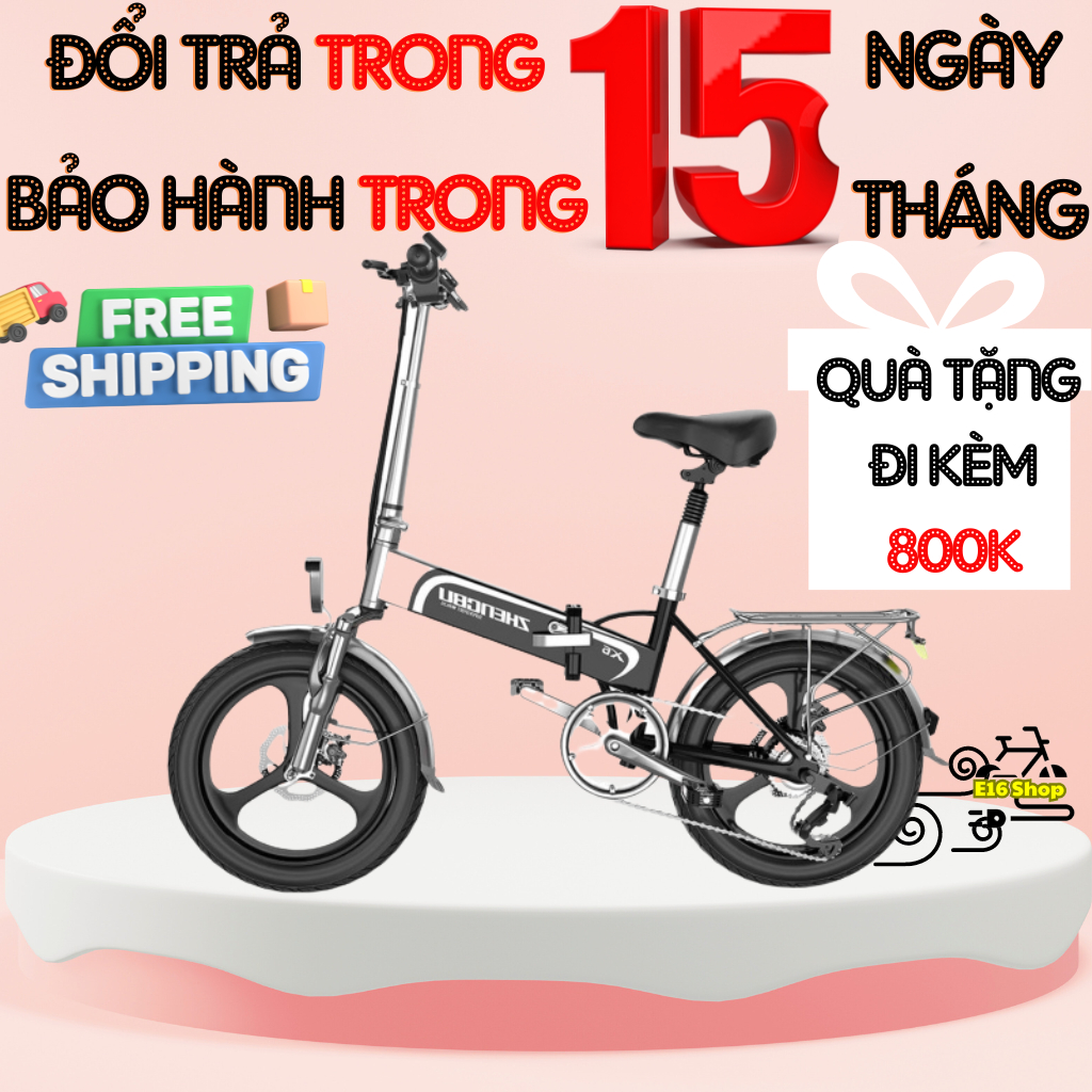 Xe Đạp Điện Trợ Lực Zhengbu X6 - Xe Đạp Điện Gấp Gọn - Tốc Độ Tối Đa 32km/h