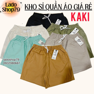 Quần đùi nữ vải kaki lưng thun co giãn thoải mái loại 1