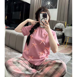 Áo babytee nơ,áo thun nữ ngắn tay nhiều nơ nhiều màu chất cotton dày dặn kiểu dáng hottrend Hàn