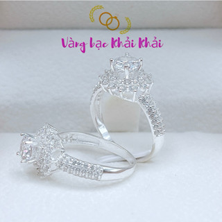 Nhẫn sen bạc ta - Nhẫn hoa sen bạc ta dày dặn , Nhẫn nữ bạc ta - Vàng bạc Khải Khải
