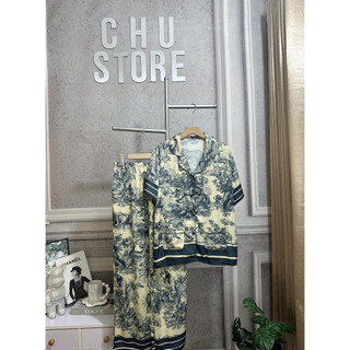 Bộ Lụa Mịn Pyjama Mặc Nhà Thiết Kế * Quảng Châu *