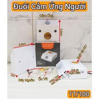 Đui cảm ứng người E27 , đui đèn cảm ứng chuyển động hồng ngoại E27