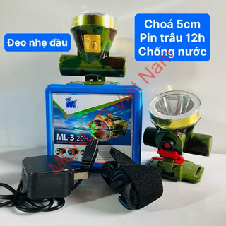 Đèn pin đội đầu đi mưa chống nước , nhỏ nhẹ pin 12H sáng mạnh .mã ML3