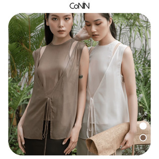 CoNIN-May Top áo yếm 2 trong 1 cột dây organza