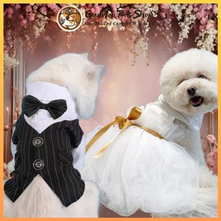 Áo vest , Váy cưới dành cho chó mèo - goumao pet mmm GM03