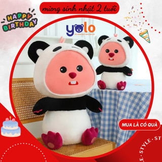 Gấu bông loopy gấu trúc.thú nhồi bông loopy gấu trúc hàng nhập khẩu