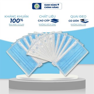 Hộp 50 khẩu trang y tế trắng 3 lớp Thịnh Phát kháng khuẩn ôm mặt quai mềm mịn không đau tai