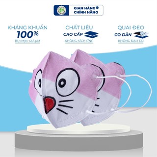 100 cái khẩu trang y tế trẻ em 5D Thịnh Phát 3 lớp in hình Doremon dành cho bé 4 - 10 tuổi