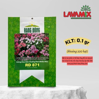 Hạt giống Hoa Cẩm Chướng Đơn Nhiều Màu Rd 871 (0,1g~200 hạt) hiệu Rạng Đông giống hoa đẹp | Green House