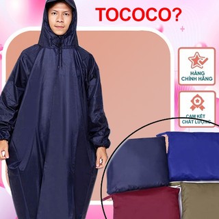 Áo mưa vải dù kín người siêu bền 1 người áo mưa không xẻ hàng cao cấp dài 1m4 dùng cho nam-nữ